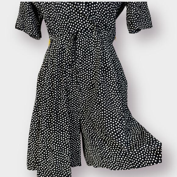 80s Dawn Joy Polka Dot Short Sleeve Romper Size S - Picture 3 of 6